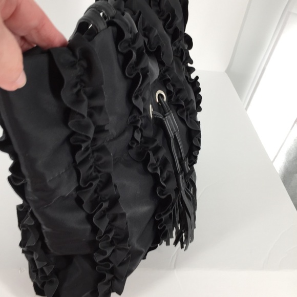 Banana Republic Black Ruffled Tote - Picture 6 of 7